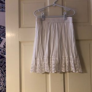 Aeropostale White Crochet Skirt